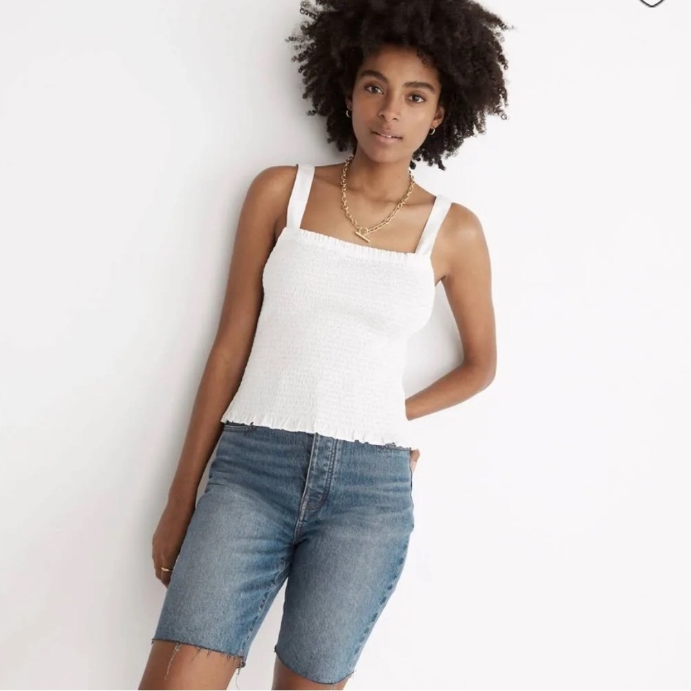 Madewell Lucie Smocked Tank Top